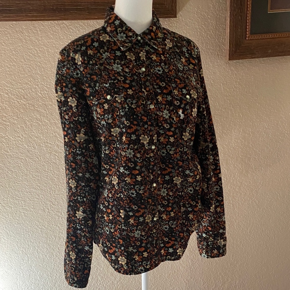Rock & Roll Cowgirl Multicolor Floral Jean corduroy Jacket